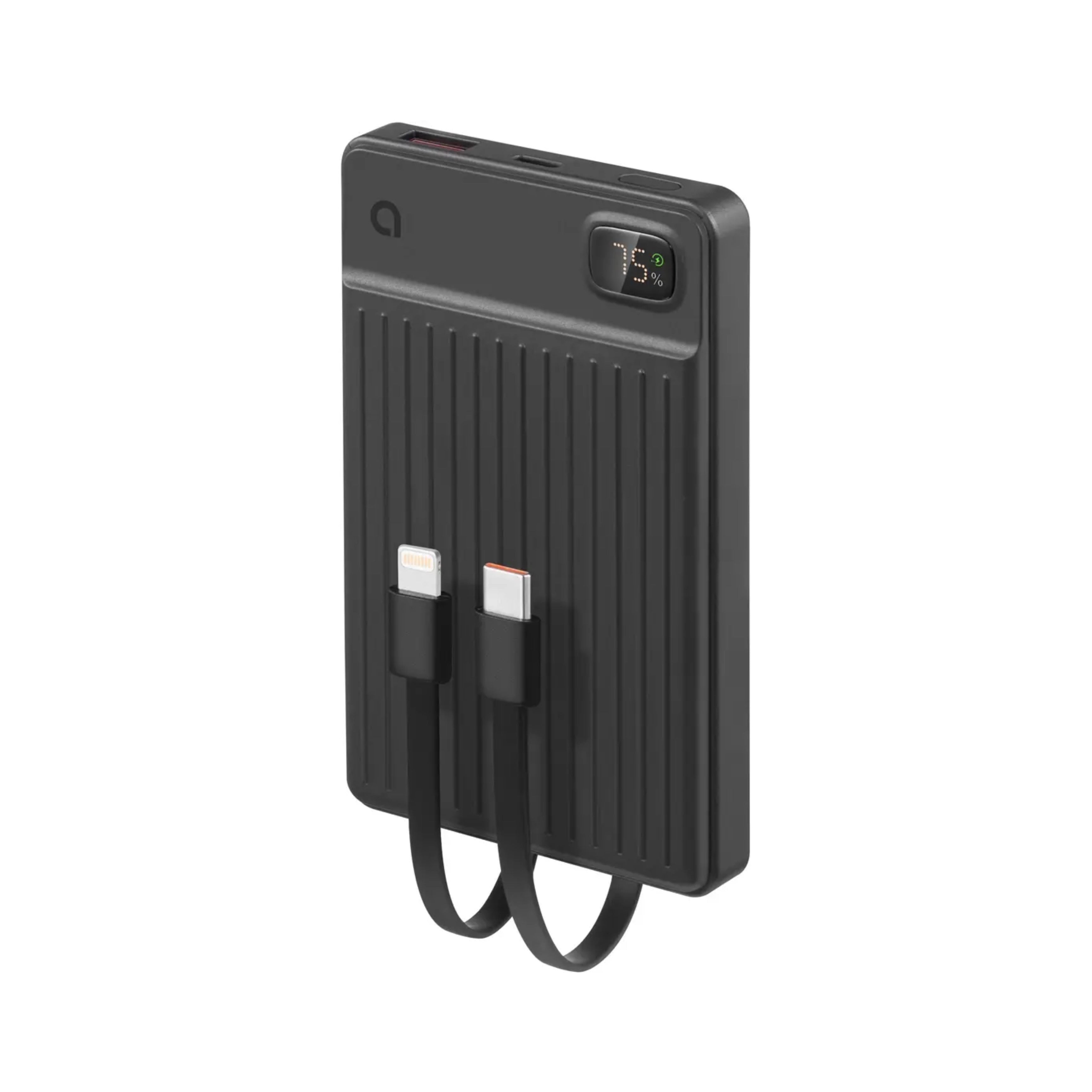 Powerbank med inbyggd USB-C- och Lightning-kabel
AnderssonPRB-I1000 - Powerbank Integrated Cables 10.000 mAh